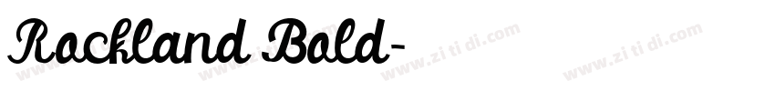 Rockland Bold字体转换